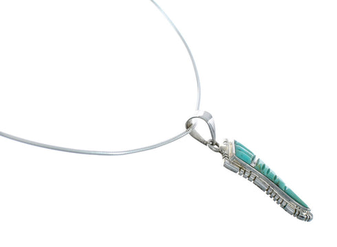 Southwest Turquoise Inlay Sterling Silver Snake Chain Necklace Set JX129197